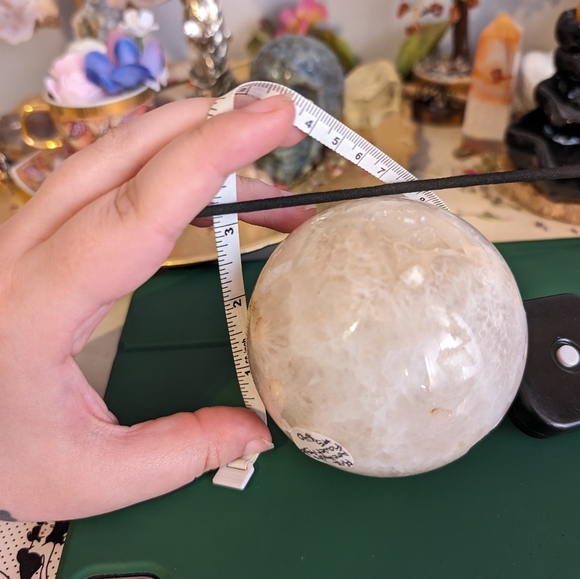 Pink Amethyst & Flower Agate Sphere 5 - Picture 8 of 9